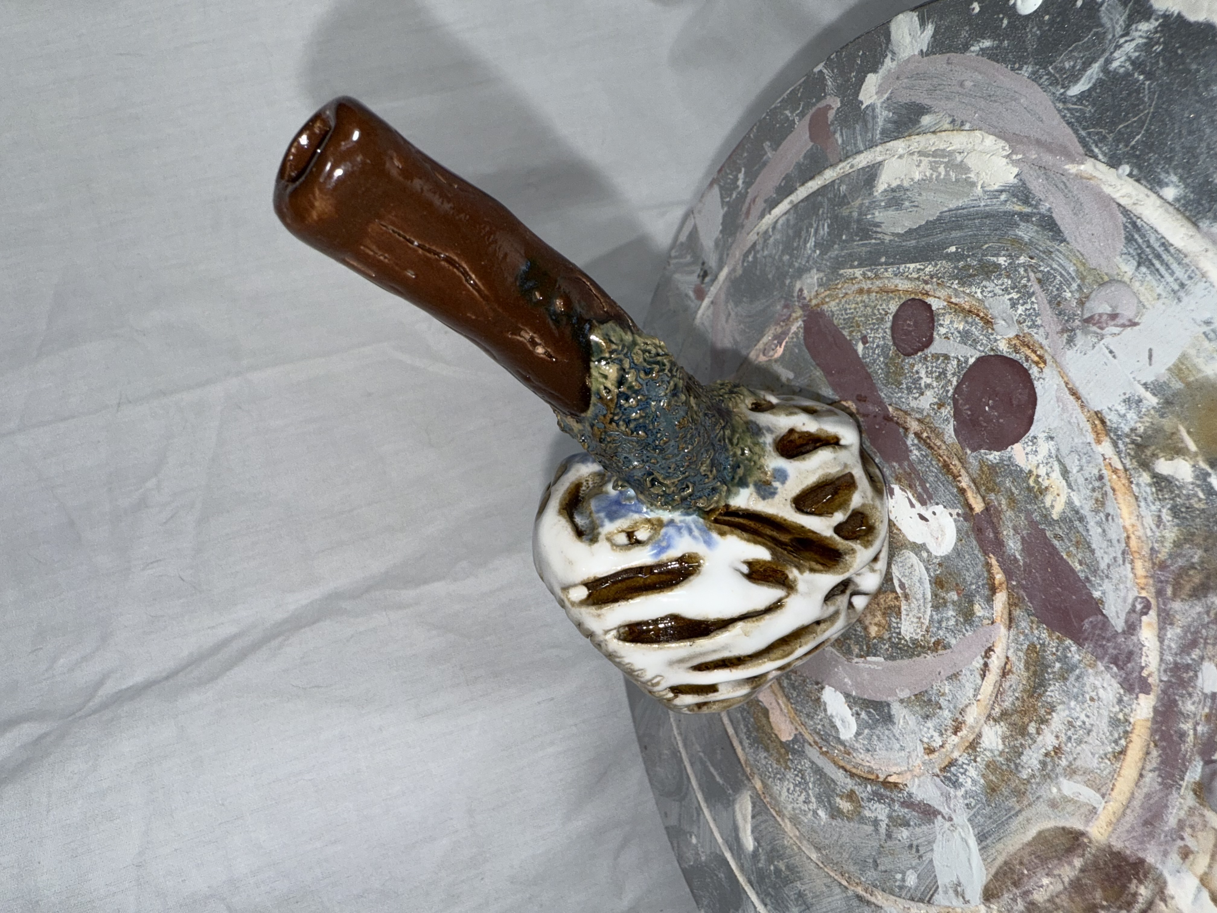 Ceramic Morel Mushroom Wizard Pipe