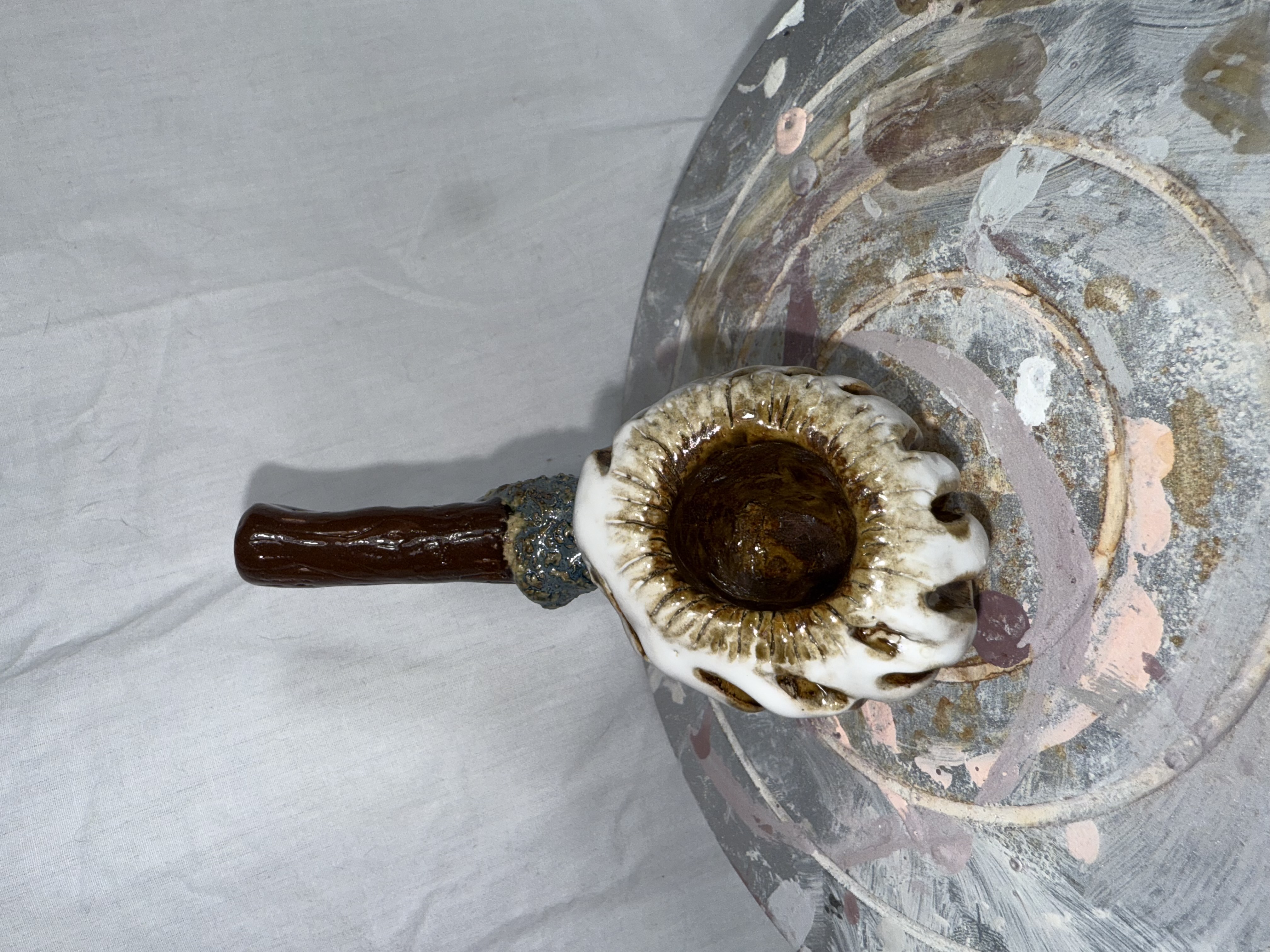 Ceramic Morel Mushroom Wizard Pipe